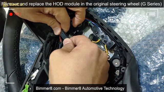 Remove and replacement of the HOD module in the original steering wheel