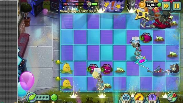 Plants Vs Zombies 2 Неоновый микстейп уровни 13-22