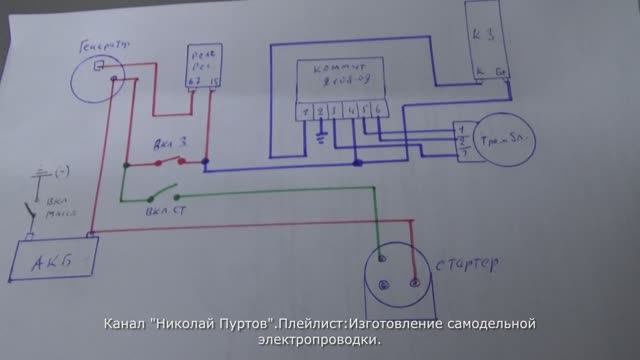 Подключаем систему зажигания с датчиком Холла,пуска,зарядки аккумулятора по простому...