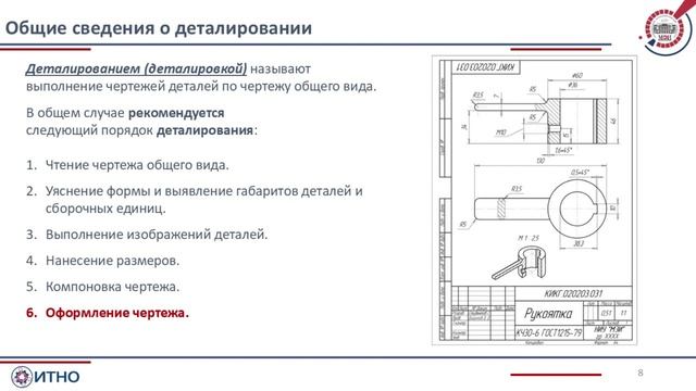 Конструкторская документация сборочных единиц. Деталирование чертежей общего вида