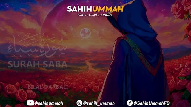 Surah Saba (سورة سبإ) - القارئ بلال دربالي  _ Bilal Darbali _ Sahih Ummah (4K)(1080P_HD)
