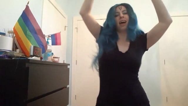 Me in Sailor Neptune wig and makeup dancing and being silly ( longer version)