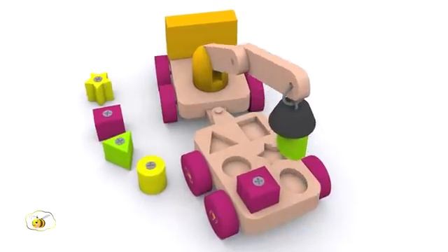 Учим фигуры (формы) с грузовиком-эвакуатором. Игрушки для малыша