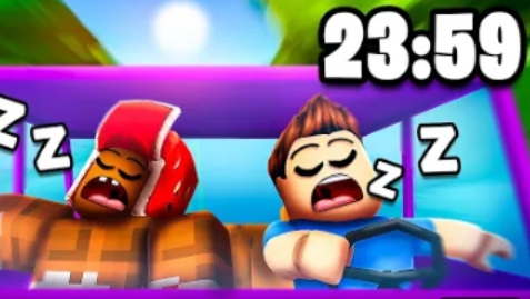 ЗАЧЕМ Мы Провели 24 ЧАСА В МАШИНЕ в Роблокс?! Пыльная Поездка в Roblox