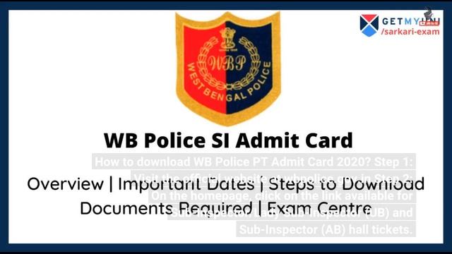 WB Police PT Admit Card 2020 released for SI, LSI on wbpolice.gov.in; direct link to download