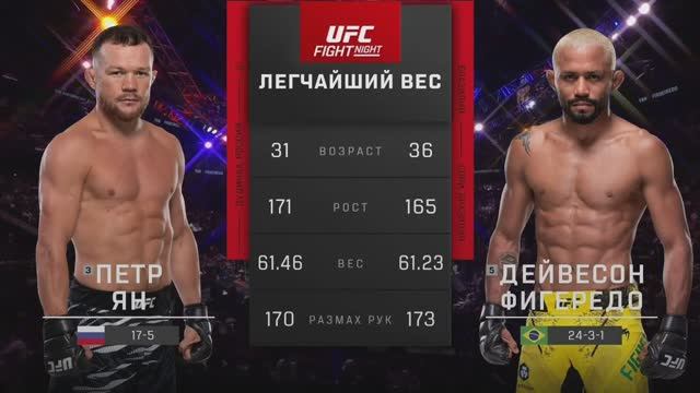 UFC. Пётр Ян VS Дейвисон Фигередо.полный бой