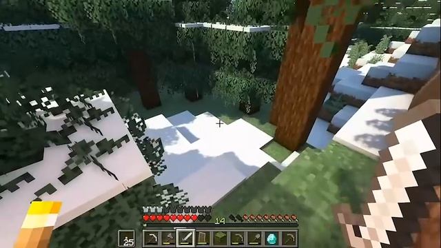 Как построить уютный зимний домик в Minecraft 🏠 Праздничный декор и снежные приключения! ❄️