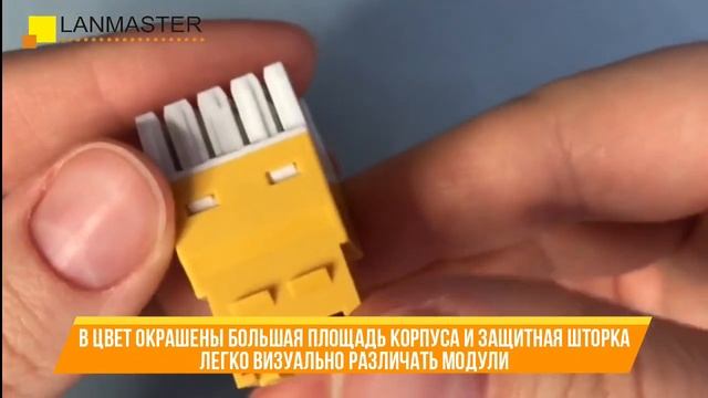 Модули Keystone в корпусах разного цвета