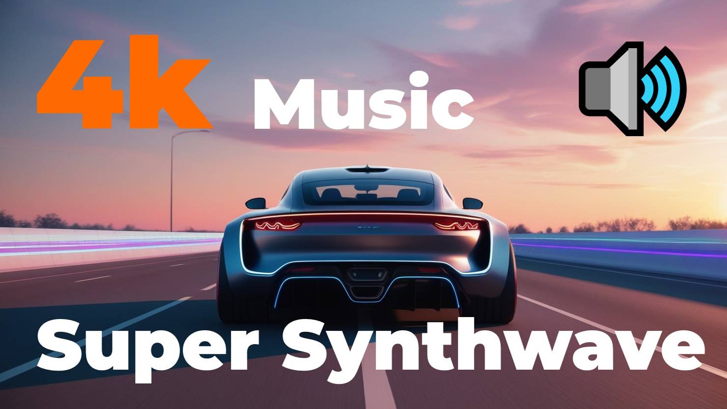 📻🔊4K synthwave music 🎼1 hour drive into the sunset by car🏎🎙 / December 2024 #synthwave #cars