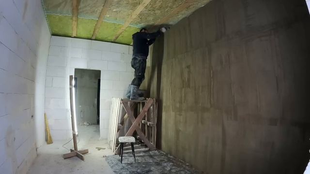 ШТУКАТУРЮ 150м2 БЕЗ МАЯКОВ, ОДИН СТРОЮ ДОМ. ЖИЗНЬ НА ХУТОРЕ