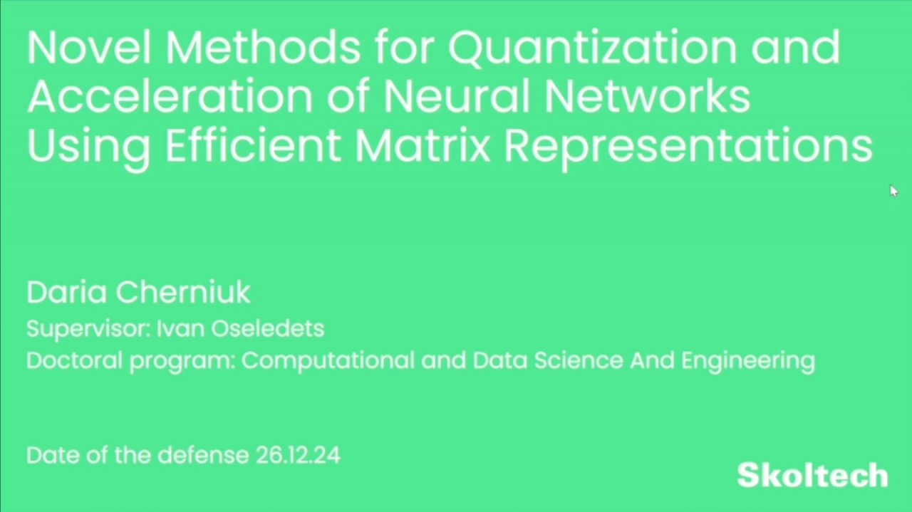 PhD Thesis Defense. Daria Cherniuk