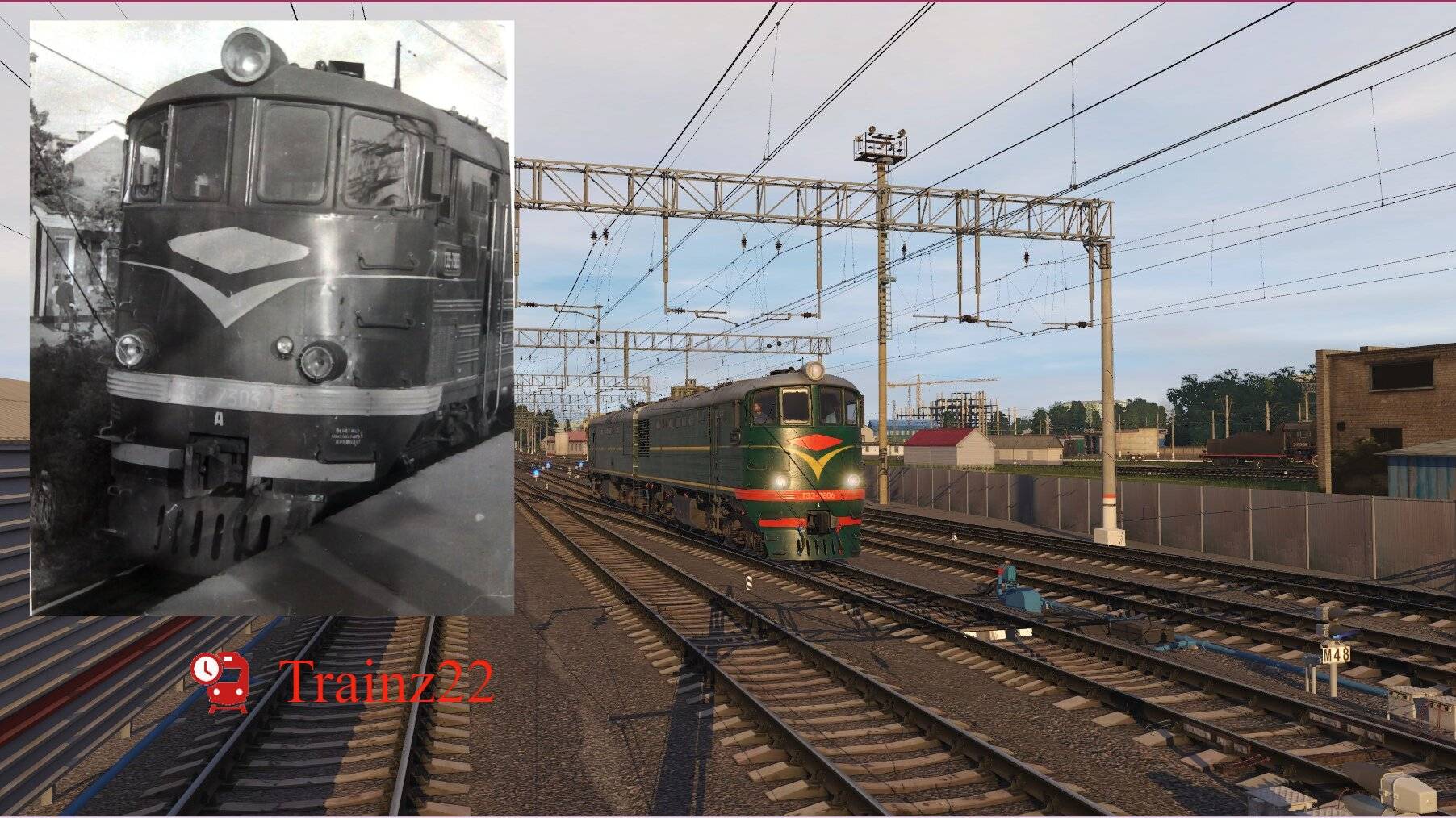 Реконструкция события #trainz22 1995г.(элемент фото из журнала "Пантограф")