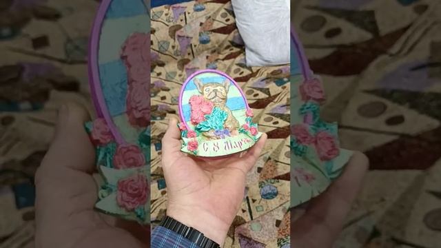 Французский бульдог, раскрашен...