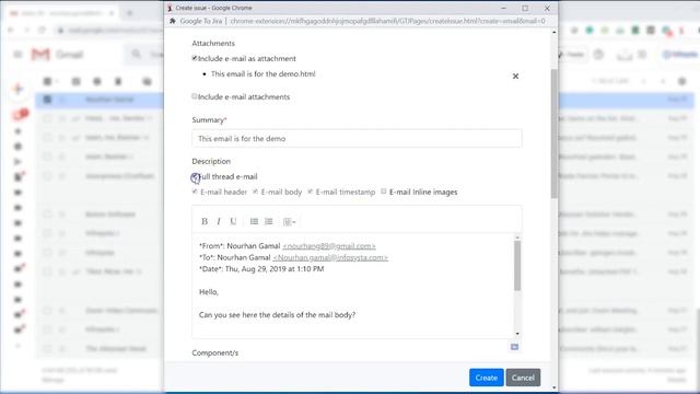 Google To Jira - GTJ Demo