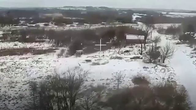 Уничтожение двух пикапов с укронацистами в Курской области.