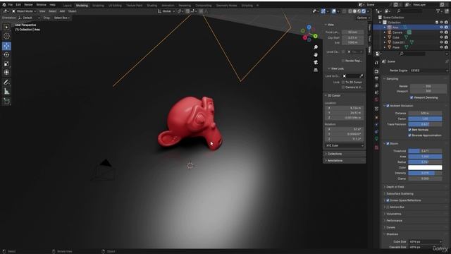 3. Lesson 168 - Basics of Blender Eevee and Cycles Render