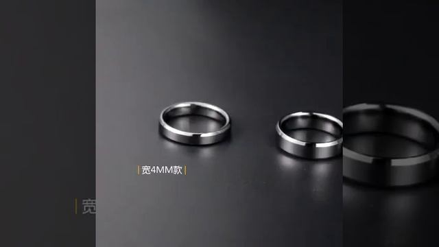 4mm/6mm/8mm Black Tungsten Carbide Rings-Customize Engraving - Yoyoon.com