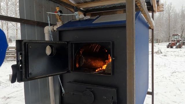 НОВЫЙ ТРАКТОР. УСТАНОВИЛ ДРОВЯНОЙ КОТЁЛ. БУДНИ НА ХУТОРЕ
