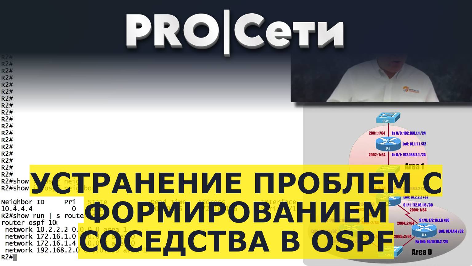 Устранение проблем с формированием соседства в OSPF