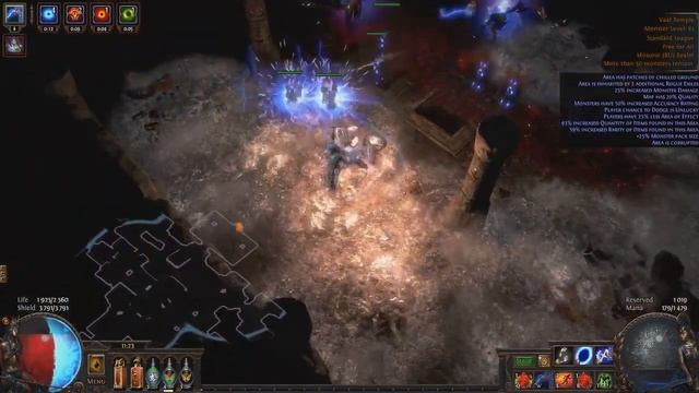 Path of Exile Atziri's Reflection Headhunter Totem Gameplay (Vaal Temple T16)