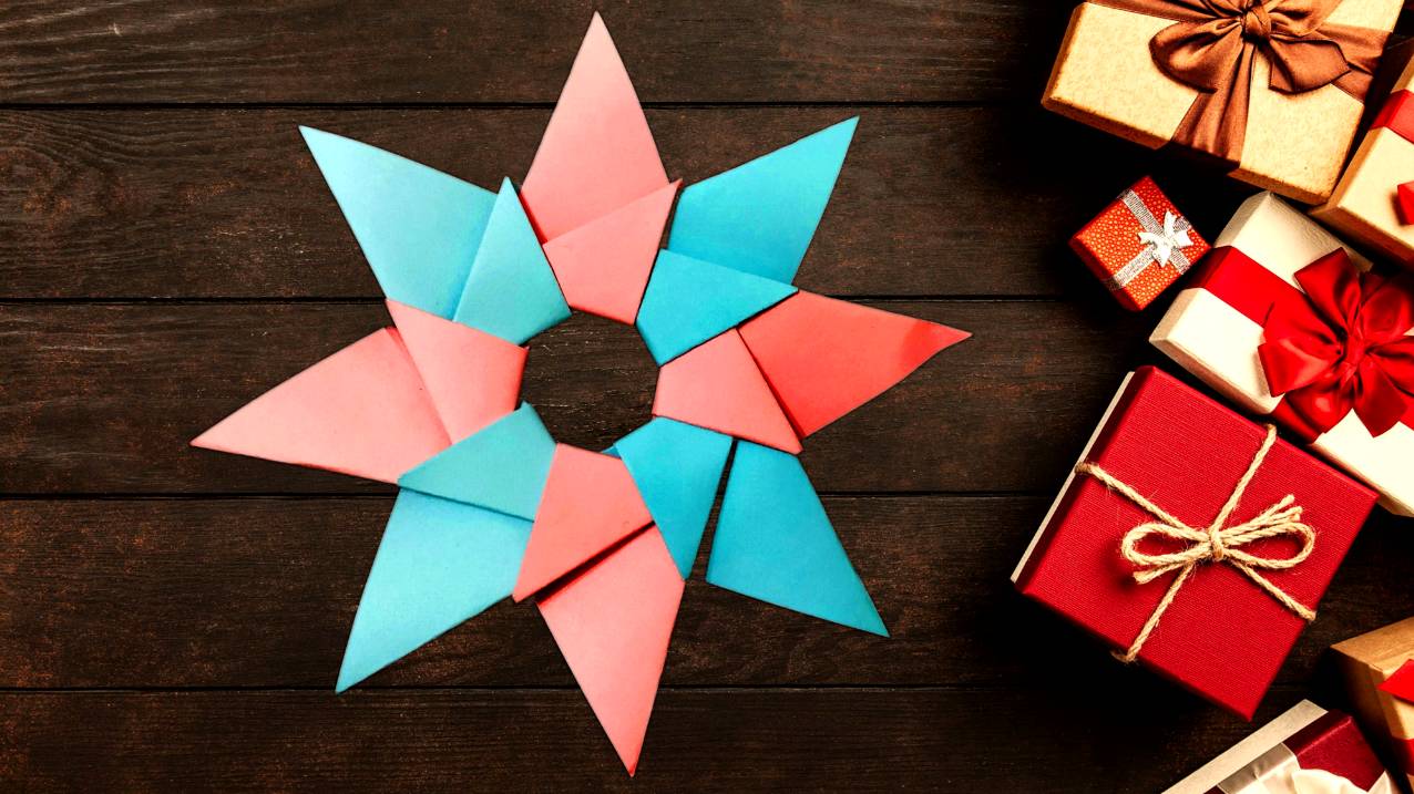 Новогодние елочные игрушки из бумаги