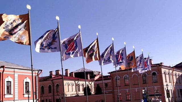 Флаги в Петропавловской крепости