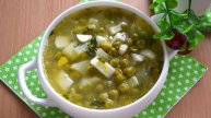 🍵 Суп с зеленым горошком и яйцом