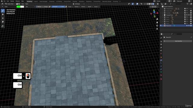 1. Lesson 160 - Vertex Painting the Terrain in Blender