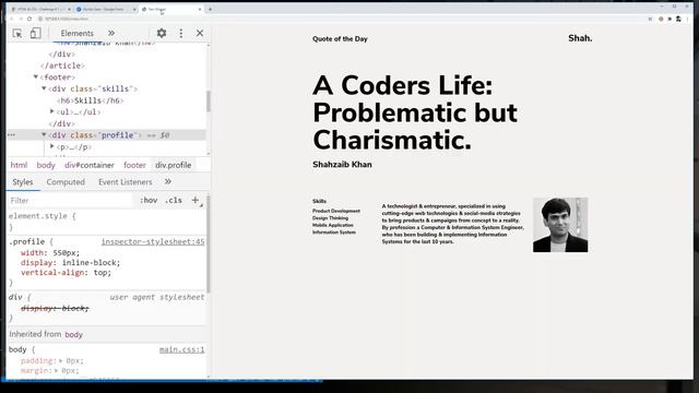 Coding Challenge: HTML & CSS based Layout