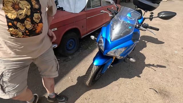 Сузуки GSX-S1000F. Установка светодиодных  ламп в фары.