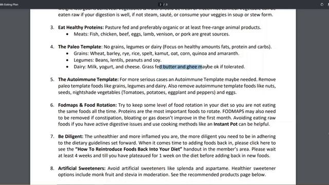 The Just In Health Eating Plan - For New Patients