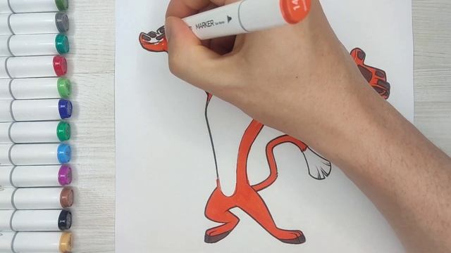 How to color Alex from Madagascar