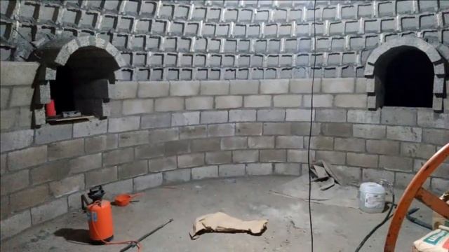 Купольная баня из блоков. Продолжение.