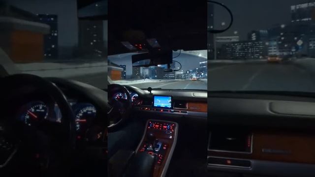 Audi A8 D3 4.2TDI timelaps relax night drive in Moscow city