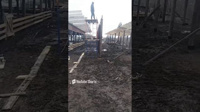 Двускатный навес, вторая половина