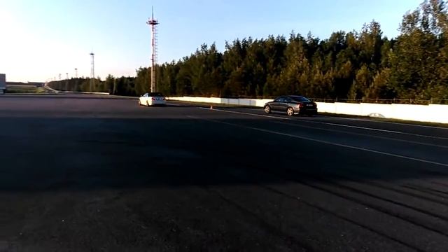 BMW E46 m3 cabrio vs Volvo S60R (290 hp)