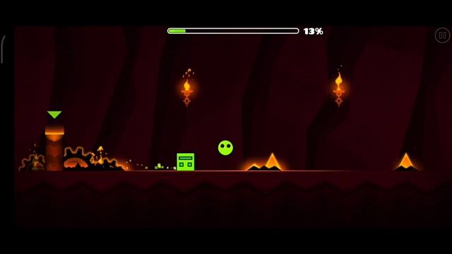 прохожу Огненный Geometry Dash без проигрышей