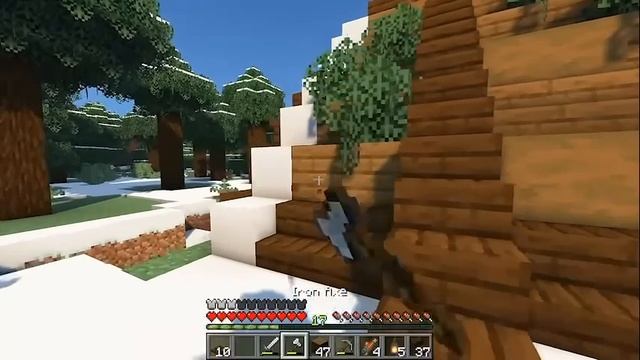 Как построить рождественский домик в Minecraft ❄️ Украшаем снежный мир с модами Snowy Spirit! 🎁