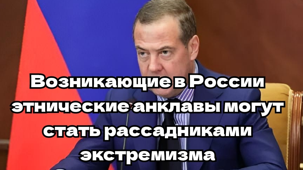 Медведев: Возникающие в России этнические анклавы могут стать рассадниками экстремизма