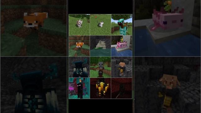 Удалите одного моба из каждого ряда, что получилось? #minecraft #майнкрафт #рек #шортс #shorts