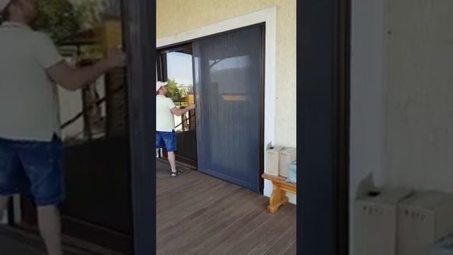Сетка плиссе для раздвижной двери