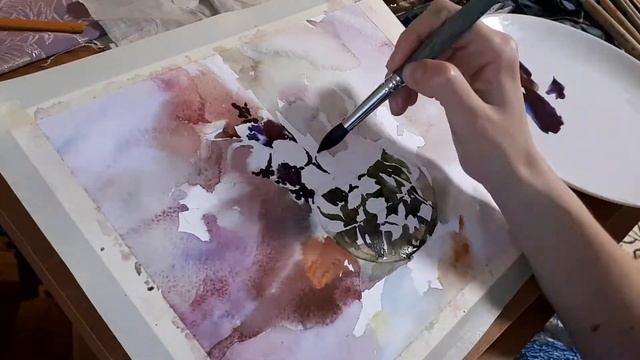 Таймлапс живопись акварелью