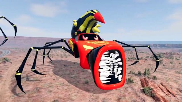 Spider Lightning McQueen  Lightning McQueen  Garbage Truck Eater - Coffin Dance Meme Cover