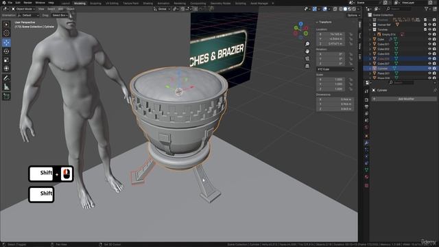 4. Lesson 144 - Texturing the Fire Brazier