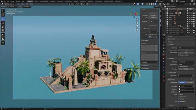 3. Lesson 173 - Rendering Out the Day Scene in Blender