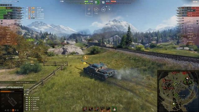Мир танков. WOT. Уникальный бой на Badger . Взял 9 фрагов и набил 10.5К урона