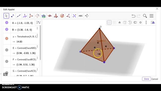 Tetrahedron Dual Using Geogebra