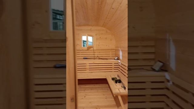 Презентация баня-бочка ОКТА 6м