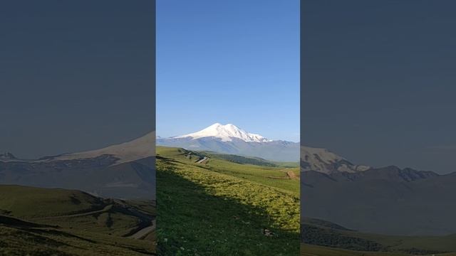 Дорога в Джилы-Су с видом на Эльбрус