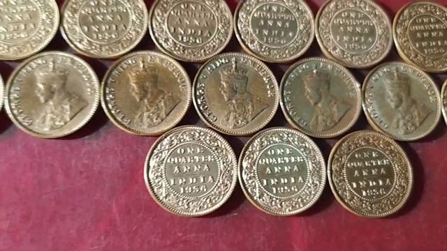 one anna india (George 5th 1936)(👉 one coin 60 rupee only 👈)subscribe